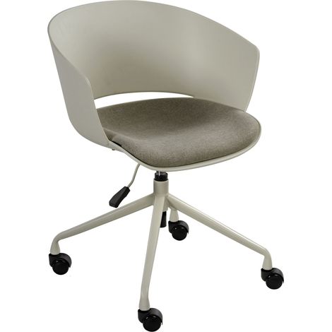 Sedia da ufficio con seduta in tessuto girevole verde Gleeful