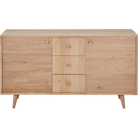 Mobile sotto lavabo in rovere massello Naturale chiaro 145 cm - ZARENO (1/4)
