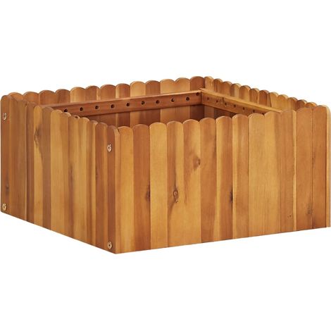 Garten-Hochbeet 50 x 50 x 25 cm Massivholz Akazie