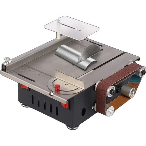 Scie à banc mini, fonctionnalité 2-en-1, puissance de 200W, profondeur de coupe maximale de 33 mm, vitesse réglable 7 vitesses, taille compacte 29 x 25,5 x 10 cm (1/5)