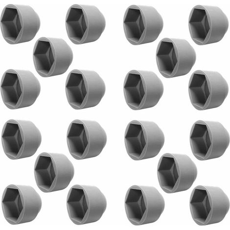 – Lot de 20 caches écrous gris M8 x HEX 13mm – Plastique PE haute qualité – Protection contre poussière et dommages (1/2)