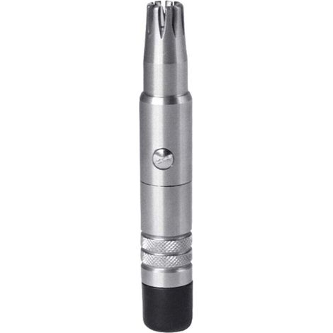 1 tondeuse à poils de nez manuelle, vibrisse, pour le nettoyage et la coupe des poils du nez (argent)