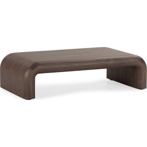 Table basse noyer aux courbes sculpturales - Noyer