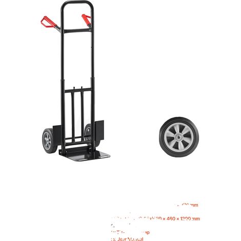 Carro de mano, capacidad de carga de 600 lb, mango ergonómico, 600 lb (1/2)