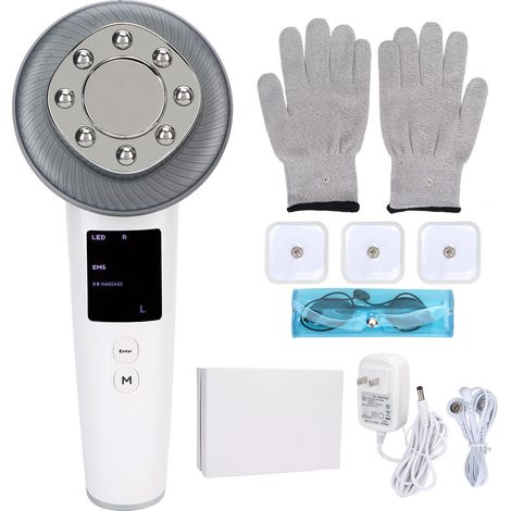 Appareil minceur corps 7 en 1, lumière bleue et rouge, perte de poids, 3 vitesses RF EMS, soin peau beauté, 100-240V prise US (1/5)
