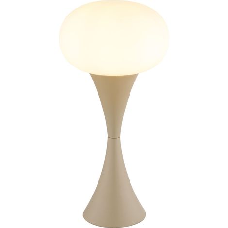 Globo - lámpara de mesa - LULA - beige - metal - Ø 18cm - E14 -