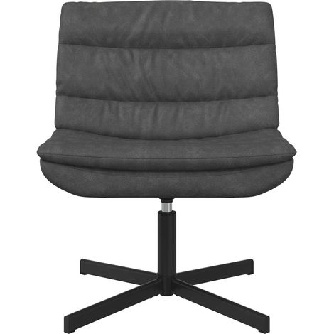 Maison Exclusive - Silla giratoria Negro 63 x 75 x 76 cm PU antig
