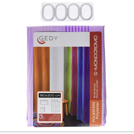 GEDY CO11811130 MONOCOLOR Cortina 180X200 Pes Lila - ref: CO11811130