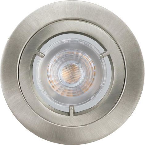 Jedi 563041227 SET 3 FARETTI DA INCASSO 230LM IP44 metallo argento [Classe di efficienza energetica A+]