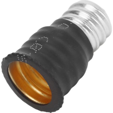 Lot de 6 adaptateurs E12 vers E14 pour ampoules E14, idéaux pour garages, chambres, salons, cuisines et couloirs (noir). (1/5)