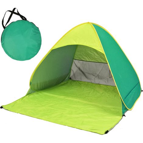 Tente De Plage - Ouverture Automatique En 2 Secondes - 150 X 165 X 110 Cm - Pour Protection Solaire Sur Plage Ou En Extérieur - 1 Pièce (1/2)