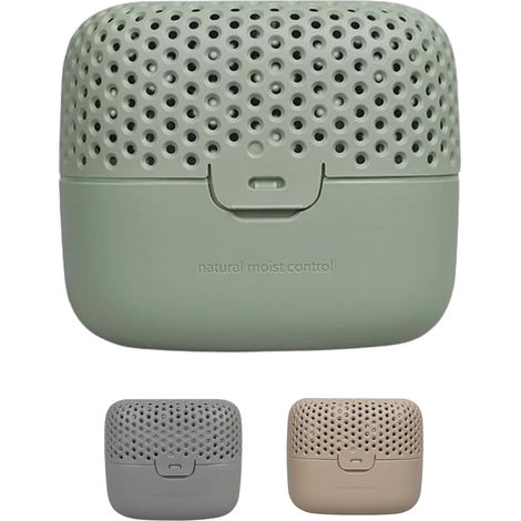 Déshumidificateur d'air anti moisissure non électrique - Absorbeur d'humidité - Pour une meilleure qualité de l'air - Anti humidité maison, salle de bain, chambre - Forêt verte (1/5)
