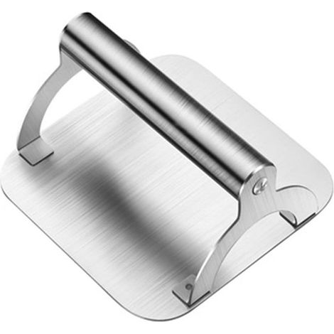 Peso per bistecche/pancetta in acciaio inox con maniglia, pressa per griglia resistente di qualità professionale (1/5)