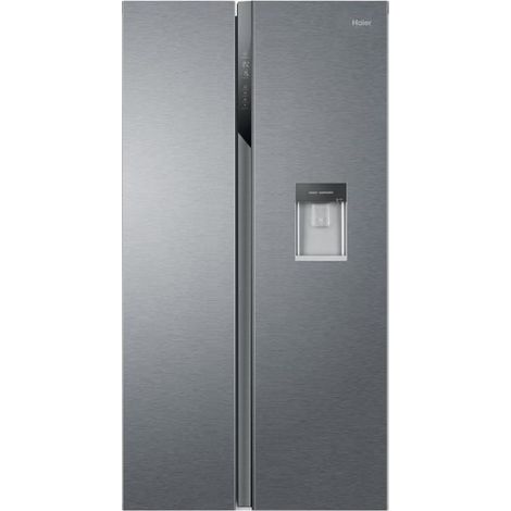 Haier – Réfrigérateur américain pose libre 521 L – 330 L réfrigérateur, 191 L congélateur – Classe énergétique E – Argent