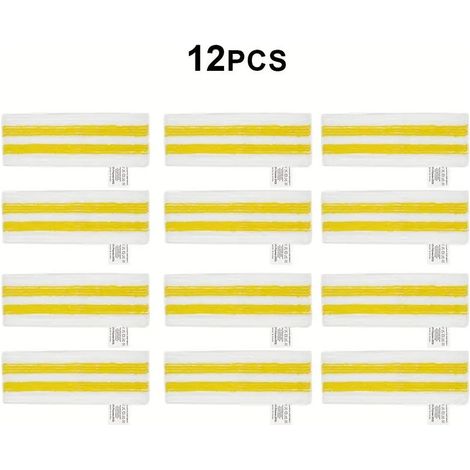 Convient aux balais vapeur Karcher SC2, SC3, SC4 et SC5 : kit de nettoyage de chiffons à vaisselle (12 pièces). (1/5)