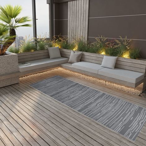 Outdoor-Teppich ARAKIL Anthrazit 80x250 cm PP