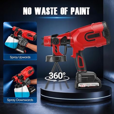 Paint Gun Paint Gun Battery Sprayer Sprayer Electric Paint Gun Rot (1/4)