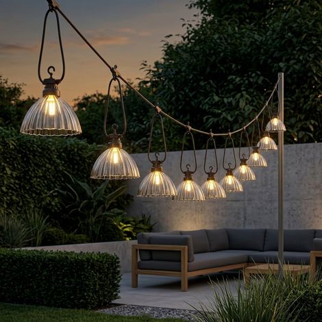 Relica Umbrella Shell LED Outdoor String Lights (1/2)