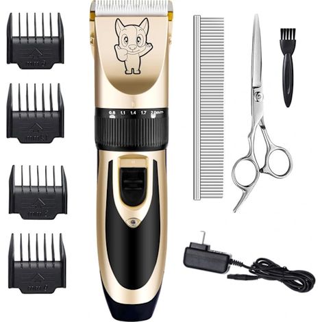 Filiyano – Kit de tondeuse pour chien /EA/, silencieux, électrique, rechargeable, sans fil, tondeuse pour poils épais, ensemble de tondeuses, convient (1/2)