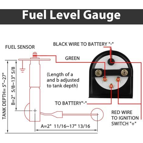 Jauge de niveau de carburant numérique 52 mm, jauge de niveau de carburant universelle 12 V avec lumière blanche, étanche