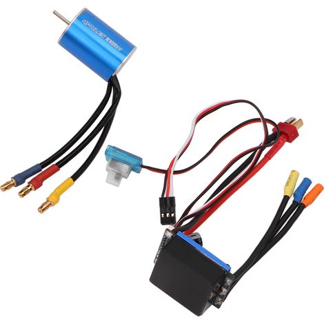 Kit moteur brushless 2435 3300KV + variateur 25A pour voiture RC 1/16 et 1/18. (1/5)