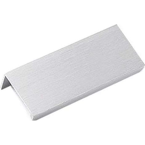 Küchenschrankgriff, silberfarbener, eingelassener Griff, verdeckter Türgriff aus Aluminiumlegierung, 2 Stück, 64 mm Lochabstand (1/4)