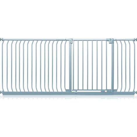 Safetots Elite Pressure Safety Gate, 207cm - 216cm, Matt Grey, Pressure Fit Stair Gate