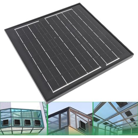 Ventilateur de toit à conduit sans balais CC 12 V alimenté à l'énergie solaire avec conduit de 110 mm/160 mm et ventilateur de ventilation de conduit extérieur de 4 pouces. (1/5)