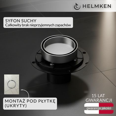 Desagüe puntual Helmken 37U0310H, 100 x 100 mm, cromado (1/5)