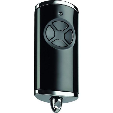 HSE 4 BS handheld transmitter for garage door openers, glossy black (868 MHz frequency) – Batteries included (1/5)