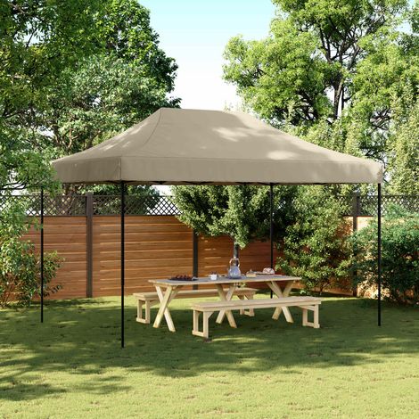 Party-Zelt Taupe 279 x 410 x 315 cm Oxford-Stoff
