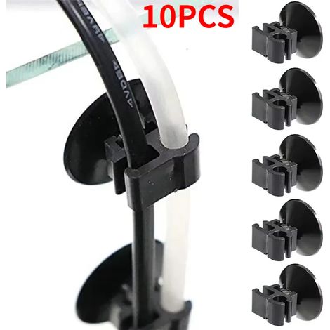 10 accessoires pour aquarium : ventouse, pince, tuyau d'oxygène, câble d'alimentation pour pompe, boucle de fixation, ventouses de finition (1/5)