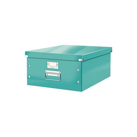 CAJA DE ALMACENAJE GRANDE CLICK & STORE WOW DE LEITZ, 85% CARTÓN RECICLADO