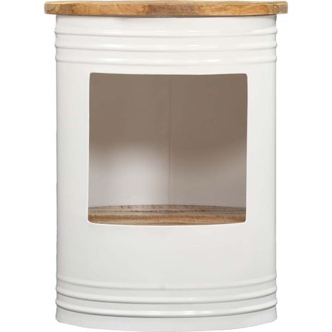 vidaXL Mesa de centro de madera maciza de mango 43x55 cm (1/2)