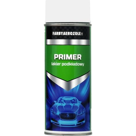 Spray primer acrilico bianco 400 ml per la prima mano di vernice di base (1/2)