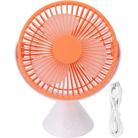 3 Speed Desktop Table Top Fan Hanging Stand Dual Use USB 360° Rotation Camping Tent Ceiling Fan 1500mAh Orange (1/5)