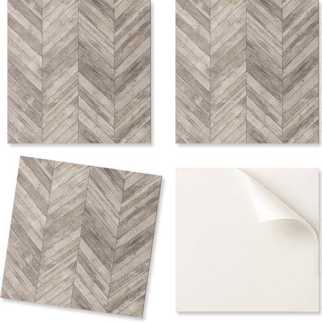 Baldosas decorativas autoadhesivas de vinilo para pasillo, dise帽o de espiga, 9x30x30 cm