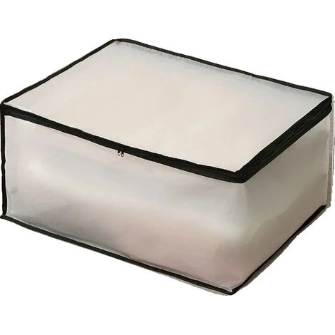 Bolsa de almacenamiento para debajo de la cama, impermeable, de gran capacidad, 2 unidades, negra L (1/2)