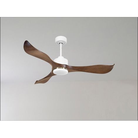 Modulo Latino III - Super destratificateur et ventilateur DC 166 cm Blanc pales bois noir idéal 30 à 60 m² (1/5)