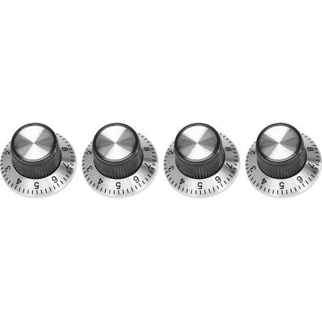 4 potentiomètres métal plateau 0-9 bouton axe 6mm (1/5)