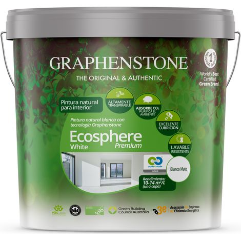 Pintura Ecológica INTERIOR Base Cal ECOSPHERE Blanco 4L (1/4)