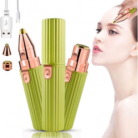 Épilateur Visage 2 en 1 Rasoir et Épilateur Sourcils Indolore-Online Store (1/5)
