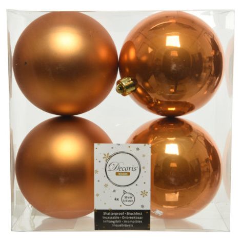 PALLE DI NATALE AMBRA D 10 CM