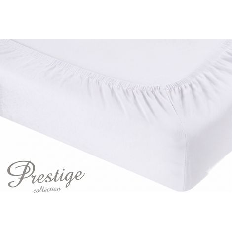 Jersey-Spannbettlaken 160x200 Weiß Prestige Kollektion 160 g/m²