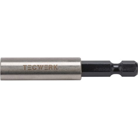 TECWERK Bithalter 1/4 Zoll F 6,3 1/4 Zoll C 6,3 Magnet L.60mm TECWERK (1/2)