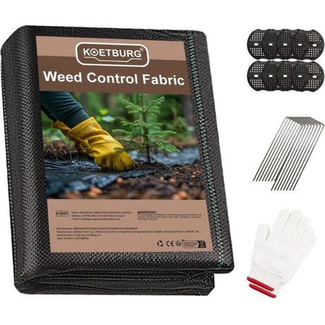 1 Toile de paillage 1x10m géotextile anti mauvaise herbe perméable à l'eau indéchirable pour jardin (1/5)