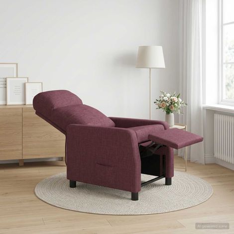 vidaXL Poltrona reclinabile Viola Tessuto (1/5)