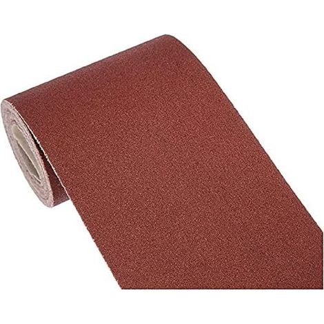 Vigor 3181524 Carta Abrasiva Velcrata 120 mm 2 metri Grana 80 Ossido di Alluminio Supporto Antistatico per Legno e Metalli