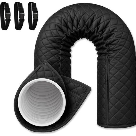 Manchon Isolant pour Tuyau AC Portable, Longueur 200cm, Diamètre 12,7-15cm, Polyester Noir, Bande Élastique, pour Climatiseur Mobile (1/5)