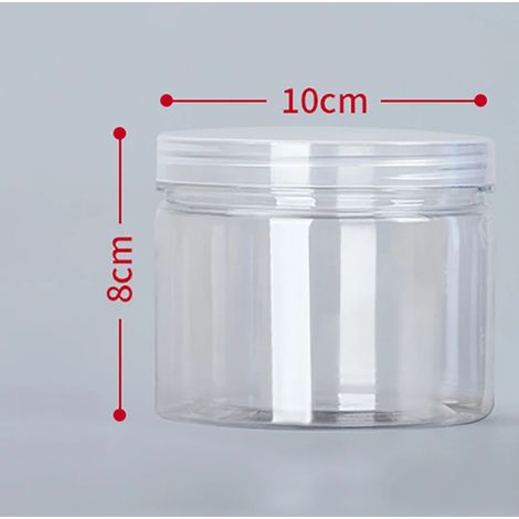 (W-540ml)1 bouteille d'emballage en plastique PET transparente vide avec fermeture hermétique, type seau circulaire, bocal à biscuits, boîte de conservation alimentaire scellée, récipient de stockage (1/5)